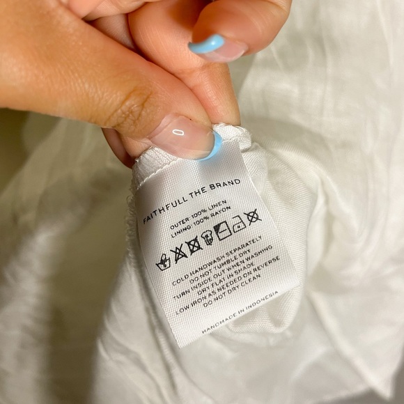 Faithfull the brand | NWT! ROMILLA MIDI DRESS In White Linen Size: 8 - Picture 6 of 6